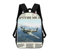 sinyumoney Spitfire MK Aircraft School Backpack Water Resistant Computer Rucksack for Campus Outdoor Travel Sports 17inch