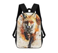 sinyumoney Splash Watercolor Fox Backpack School Business Laptop Rucksack Bag Unisex Casual Daypack for Teenage Girls Boys Women Men 17inch