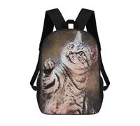 sinyumoney Splatter Cute Cat Backpack 3D Printed School Bag For Boys High Capacity Travel Backpacks Book Bags Boys School Bag Mochila 17inch