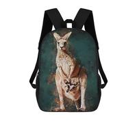 sinyumoney Splatter Kangaroo Children's 17 Inch School Backpack 3D Printed Anime Movies for Kids Travel Rucksacks Book Bags Kids School Bag