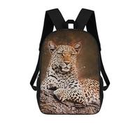 sinyumoney Splatter Leopard 3D Printed Children's School Backpack for Kids High Capacity Travel Rucksacks 17 Inch Book Bags Kids