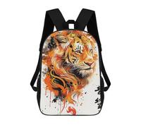 sinyumoney Splatter Tiger Children's School Backpack 3D Printed for Kids Travel Rucksacks Book Bags Kids School Bag 17inch