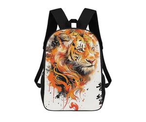sinyumoney Splatter Tiger School Backpack Secondary Causal Travel High School Bags for Teenage Girls Boys Women Men 17inch