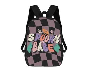 sinyumoney Spooky Babe Halloween Backpack School Fashion Stationery Backpack Waterproof Casual Daypacks for Boys/Girls/Teenagers 17inch