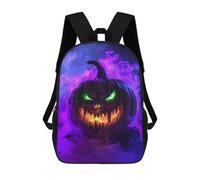 sinyumoney Spooky Halloween Pumpkin 3D Printed 17inch Kids School Bag Rucksacks Children's School Fashion Casual Back Pack High Capacity Travel Book Bags