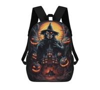 sinyumoney Spooky Halloween School Backpack 3D Printed School Bags Boys Girls Laptop Backpack for Kids/Students/Adults 17inch