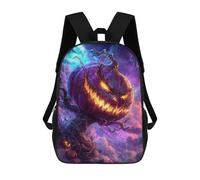 sinyumoney Spooky Pumpkin in Stormy Sky Kids School Backpack 3D Printed Backpacks Fashion School Bag Rucksacks for Boys Elementary And Middle School Students 17inch