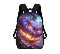 sinyumoney Spooky Pumpkin Monster Artwork Backpack School Bag Water Resistant School Bag Business Backpack for Boys/Girls/Teenagers 17inch