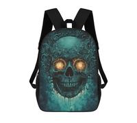 sinyumoney Spooky Skull Art Print -1 Rucksack Rucksack Casual Daypacks School Work Travel Bag for Men, Women & Teenage Boys 17inch