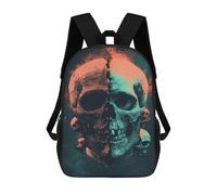 sinyumoney Spooky Skulls Halloween Decorations -1 School Backpack 3D Printed Children's 17inch Backpacks Bag Bookbag for Kids Boy Girl Book Bags Kids School Bag Travel Rucksacks