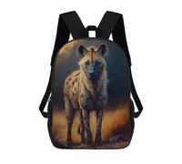 sinyumoney Spotted Hyena Oil Paint Backpack School Bag Backpack For Girls Boys Backpacks Large Capacity Kids Backpack Lightweight School Bags For Kids Students 17inch