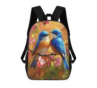 sinyumoney Spring Birds in Bloom School Backpack Lightweight Airport College Students Back Pack for Boys/Girls/Teenagers 17inch