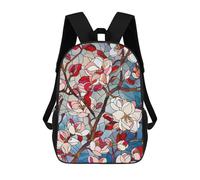 sinyumoney Spring Cherry Blossoms 3D Printed Kids Backpacks Boys Fashion School Bag Travel Backpacks School Bags for Boys Elementary School Students 17inch