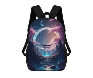 sinyumoney Spring Night School Backpack Fashion Stationery Backpack Waterproof Casual Daypacks for Teenage Girls Boys Women Men 17inch