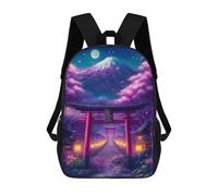sinyumoney Spring Night Torii Gate Backpack School Bag Lightweight Schoolbag Dayback Bookbag College for Girl, Teen Girls 17inch