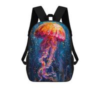 sinyumoney Squid in Paint 3D Printed 17inch School Bag Children's School Backpack Travel Backpacks Casual Fashion Bag for Kids School Students
