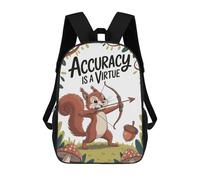 sinyumoney Squirrel Archer Accuracy Is A Virtue School Backpack Computer Rucksack for School/Work/Travel- Perfect for Travel, Work And Daily Use 17inch