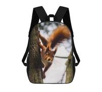 sinyumoney Squirrel Climbing A Tree Children's 17 Inch School Backpack 3D Printed Casual Daypacks for Kids Travel Rucksacks Book Bags Kids School Bag