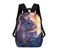 sinyumoney Squirrel Family Portrait School Bags Water Resistant School Bag Business Backpack - Perfect for Travel, Work And Daily Use 17inch
