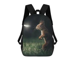 sinyumoney Squirrel Glowing Dragonfly School Backpack High Secondary School Bags Casual Backpack for Girls Boys Teenage 17inch