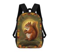 sinyumoney Squirrel with Acorn in Autumn Frame Rucksack Fashion Stationery Backpack Waterproof Casual Daypacks for Men/Women 17inch
