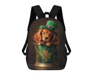 sinyumoney St Patrick Irish Setter Backpack School Lightweight Schoolbag Dayback Bookbag College for Girl, Teen Girls 17inch