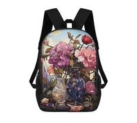 sinyumoney Stained Glass Abstract Children's Backpacks 17inch School Backpack 3D Printed Bag Bookbag for Kids Travel Rucksacks Boy Girl Book Bags Kids School Bag
