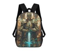 sinyumoney Stained Glass Holy Sword Backpack School Bag Backpack For Girls Boys Backpacks Large Capacity Kids Backpack Lightweight School Bags For Kids Students 17inch