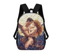 sinyumoney Stained Glass Lovers Backpack School Bag Large Water Resistant Laptop Backpack for Girls Boys Teenage 17inch