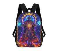 sinyumoney Stained Glass Mage School Backpack Water Resistant Computer Rucksack- Perfect for Travel, Work And Daily Use 17inch