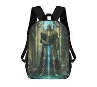 sinyumoney Stained Glass Paladin Backpack School Bag Lightweight Schoolbag Dayback Bookbag College for Men/Women 17inch