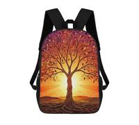 sinyumoney Stained Glass Tree of Life Artwork Backpack School Bag Water Resistant Travel Backpack Computer Bag for Teenage Girls Boys Women Men 17inch