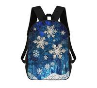 sinyumoney Stained Glass Winter Backpack School Bag Water Resistant Computer Rucksack for Campus Outdoor Travel Sports 17inch