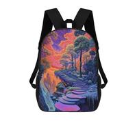 sinyumoney Stairway to Surreal Backpacks 3D Printed Kids School Backpack Outdoor Casual Daypack Fashion Casual Children Backpacks Cute Travel Bags 17inch