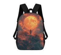 sinyumoney Stairway to The Moon Children's Backpacks School Backpack 3D Printed for Kids Travel Rucksacks Book Bags Kids 17inch School Bag