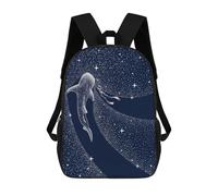 sinyumoney Star Eater And Diver School Bag Backpack Teen Schoolbag 3D Printing Adjustable Schoolbag Fashion Pocket Bag for Kids Boys Girls Students And Teenagers Fans 17inch