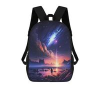 sinyumoney Starfall Twilight Scene Backpacks Kids School Backpack School Bag 3D Printed Fashion School Bags for Boys Elementary And Middle School Students 17inch