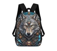 sinyumoney Starlight Wolf Protector School Bags Water Resistant Travel Backpack Computer Bag for Teenage Girls Boys Women Men 17inch