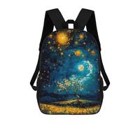 sinyumoney Starlit Blossoms Rucksacks 3D Printed Children Backpacks Fashion Casual Daypack Cute Travel Bags Outdoor Casual Daypack for Boy And Girl 17inch