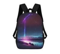 sinyumoney Starlit Galaxy Night Sky 17inch School Bag 3D Printed Children's School Backpack Casual Fashion Travel Backpacks for Kids School Students