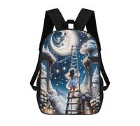 sinyumoney Starry Night Adventure Kids Backpacks Children Bag,Anime Bag,Large Capacity Kids Backpack, 3D Printed Children's,Student Schoolbag,Kids Boys Girls School Bag 17inch