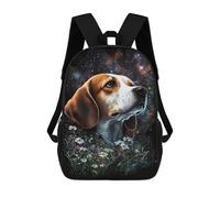 sinyumoney Starry Night Beagle Backpack School Bag Daypacks Business Backpack Water Resistant Bookbag for Girls Boys Teenage 17inch