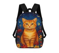sinyumoney Starry Night Cat Garden -4 Backpack School Bag Business Durable Laptop Bag for Campus Outdoor Travel Sports 17inch