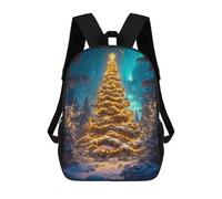 sinyumoney Starry Night Christmas Tree Backpack School Bag Large School Backpack for Boys for Camping Outdoor Adventures And Daily Travel 17inch