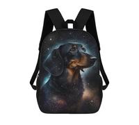 sinyumoney Starry Night Dachshund Art Print -1 School Bags School Secondary High School College Backpack Travel for Men, Women & Teenage Boys 17inch