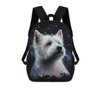 sinyumoney Starry Night Dog Portrait Kids Backpack, Backpack School Bag, Backpacks Kids School 3D Printed School Bags for Elementary And Middle School Students Teens Birthday Gift 17inch