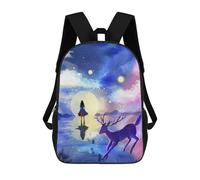 sinyumoney Starry Night Journey Children's Backpacks School 3D Printed Bag Bookbag for Kids Travel Rucksacks Boy Girl Book Bags Kids School Bag 17inch