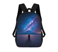 sinyumoney Starry Night Over Fuji 3D Printed 17inch Kids School Bag Rucksacks Children's School Fashion Casual Back Pack High Capacity Travel Book Bags