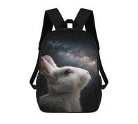 sinyumoney Starry Night Rabbit Gazing Backpack School Water Resistant Travel Backpack Computer Bag - Perfect for Travel, Work And Daily Use 17inch
