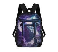 sinyumoney Starry Night Torii Gate Rucksack Water Resistant Computer Rucksack for Camping Outdoor Adventures And Daily Travel 17inch